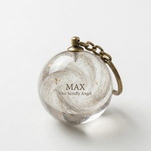 Round Keyring Resin Pet Memorial