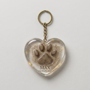 Heart Keyring Resin Pet Memorial